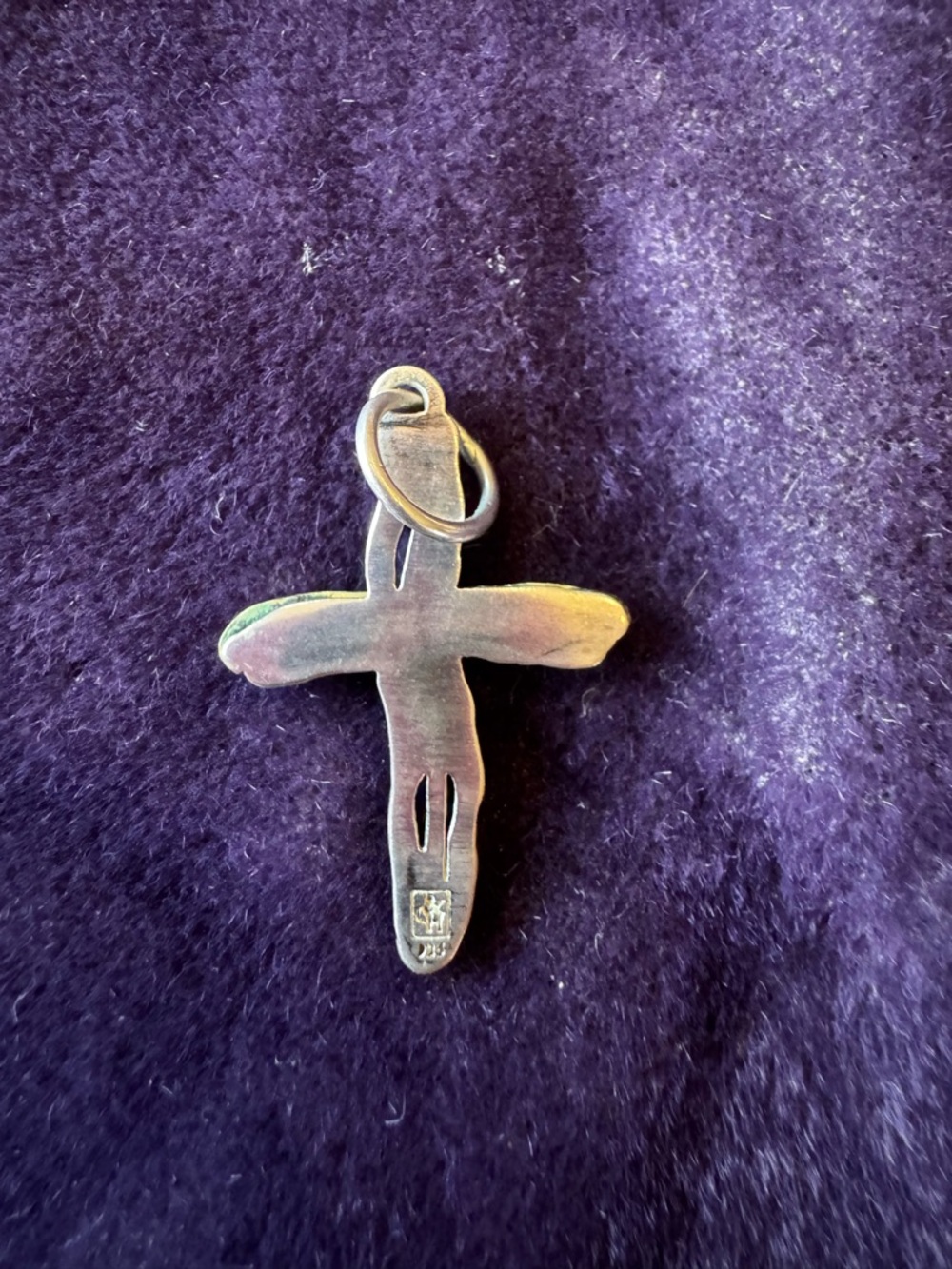 Grace & Heart Silver-Tone and brass Beaded Cross Pendant - Picture 2 of 2